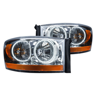 Oracle Lighting® - Chrome Crystal Headlights with White SMD LED Halos Preinstalled