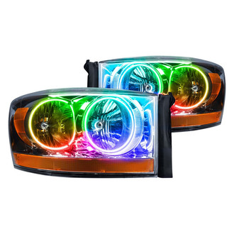 Oracle Lighting® - Chrome Crystal Headlights with ColorSHIFT-Simple SMD LED Halos Preinstalled