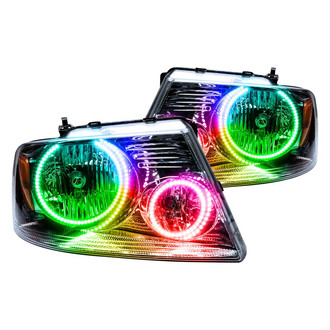 Oracle Lighting® - Chrome Crystal Headlights with ColorSHIFT 2.0 SMD LED Halos Preinstalled