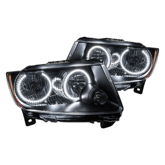 Oracle Lighting® - Chrome Crystal Headlights with White SMD LED Halos Preinstalled