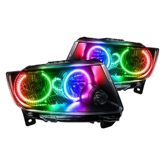 Oracle Lighting® - Chrome Crystal Headlights with ColorSHIFT 2.0 SMD LED Halos Preinstalled