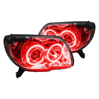 Oracle Lighting® - Chrome Projector Headlights with Red SMD LED Halos Preinstalled