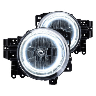 Oracle Lighting® - Chrome Crystal Headlights with White SMD LED Halos Preinstalled