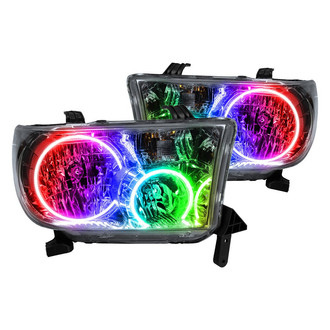 Oracle Lighting® - Chrome Crystal Headlights with ColorSHIFT-Simple SMD LED Halos Preinstalled
