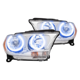 Oracle Lighting® - Chrome Crystal Headlights with Blue SMD LED Halos Preinstalled