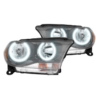 Oracle Lighting® - Black Crystal Headlights with White SMD LED Halos Preinstalled