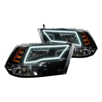 Oracle Lighting® - Black Crystal Headlights with White SMD LED Halos Preinstalled