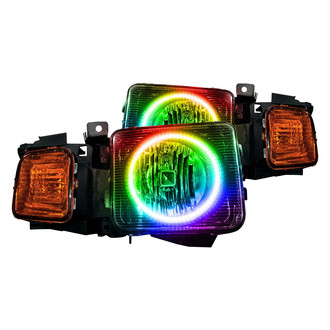 Oracle Lighting® - Chrome Crystal Headlights with ColorSHIFT 2.0 SMD LED Halos Preinstalled