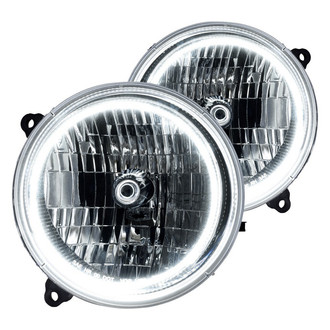 Oracle Lighting® - Chrome Crystal Headlights with White SMD LED Halos Preinstalled