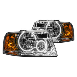 Oracle Lighting® - Chrome Crystal Headlights with White SMD LED Halos Preinstalled