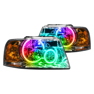 Oracle Lighting® - Chrome Crystal Headlights with ColorSHIFT SMD LED Halos Preinstalled