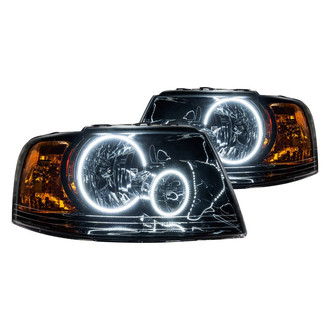 Oracle Lighting® - Black Crystal Headlights with White SMD LED Halos Preinstalled