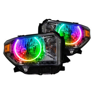 Oracle Lighting® - Chrome Crystal Headlights with ColorSHIFT-Simple SMD LED Halos Preinstalled