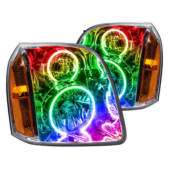 Oracle Lighting® - Chrome Crystal Headlights with ColorSHIFT SMD LED Halos Preinstalled
