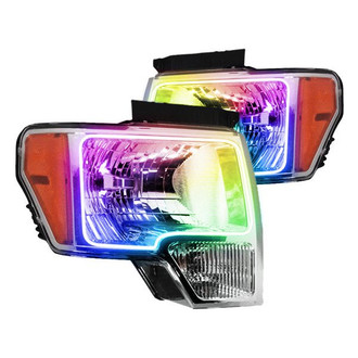 Oracle Lighting® - Chrome Crystal Headlights with ColorSHIFT 2.0 SMD LED Halos Preinstalled