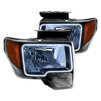 Oracle Lighting® - Black Crystal Headlights with White SMD LED Halos Preinstalled