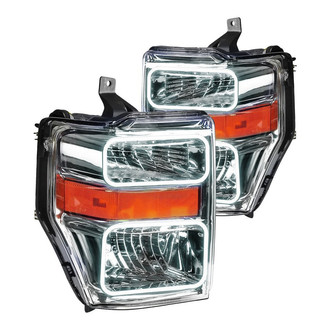 Oracle Lighting® - Chrome Crystal Headlights with White SMD LED Halos Preinstalled