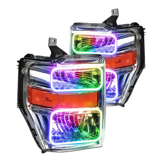 Oracle Lighting® - Chrome Crystal Headlights with ColorSHIFT SMD LED Halos Preinstalled
