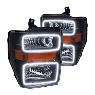 Oracle Lighting® - Black Crystal Headlights with White SMD LED Halos Preinstalled