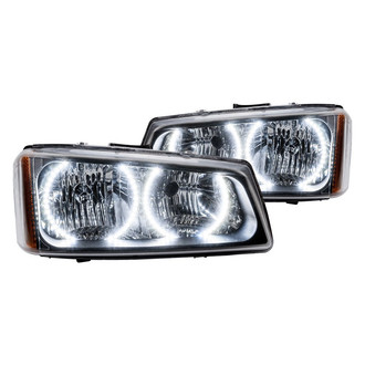 Oracle Lighting® - Chrome Crystal Headlights with White SMD LED Halos Preinstalled