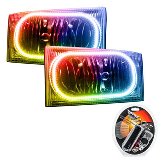 Oracle Lighting® - Chrome Crystal Headlights with ColorSHIFT RF SMD LED Halos Preinstalled