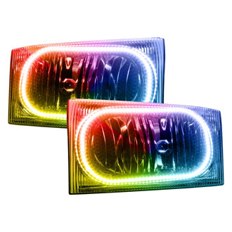 Oracle Lighting® - Chrome Crystal Headlights with ColorSHIFT SMD LED Halos Preinstalled
