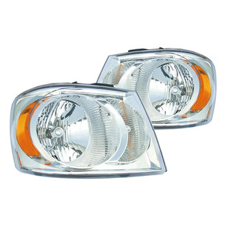 Oracle Lighting® - Chrome Crystal Headlights with ColorSHIFT Bluetooth SMD LED Halos Preinstalled