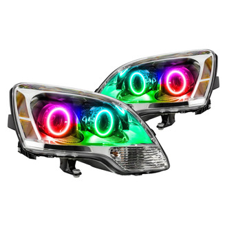 Oracle Lighting® - Black/Chrome Crystal Headlights with ColorSHIFT Bluetooth SMD LED Halos Preinstalled