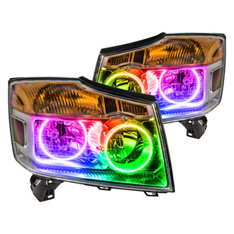 Oracle Lighting® - Chrome Crystal Headlights with ColorSHIFT SMD LED Halos Preinstalled
