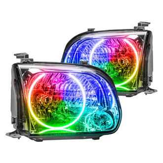 Oracle Lighting® - Chrome Crystal Headlights with ColorSHIFT Bluetooth SMD LED Halos Preinstalled