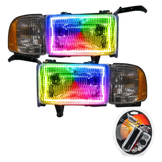 Oracle Lighting® - Chrome Crystal Headlights with ColorSHIFT Halo