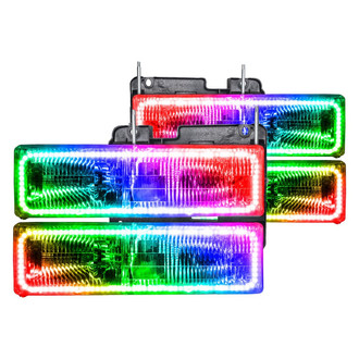 Oracle Lighting® - Chrome Crystal Headlights with ColorSHIFT Bluetooth SMD LED Halos Preinstalled