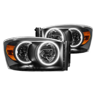 Oracle Lighting® - Black Crystal Headlights with White SMD LED Halos Preinstalled