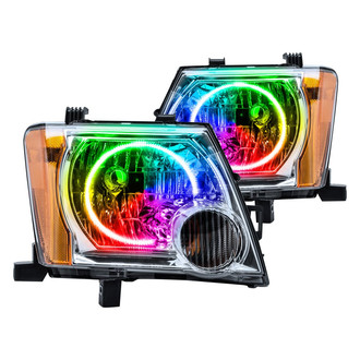 Oracle Lighting® - Chrome Crystal Headlights with ColorSHIFT Bluetooth SMD LED Halos Preinstalled