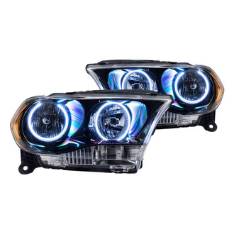 Oracle Lighting® - Black Crystal Headlights with White SMD LED Halos Preinstalled