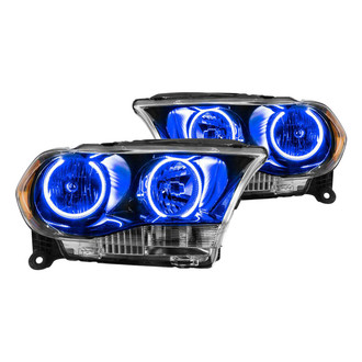 Oracle Lighting® - Black Crystal Headlights with Blue SMD LED Halos Preinstalled