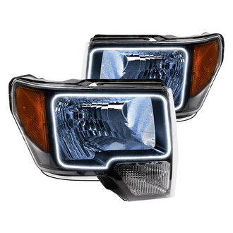Oracle Lighting® - Black Crystal Headlights with White SMD LED Halos Preinstalled