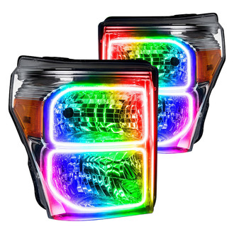 Oracle Lighting® - Chrome Crystal Headlights with ColorSHIFT SMD LED Halos Preinstalled