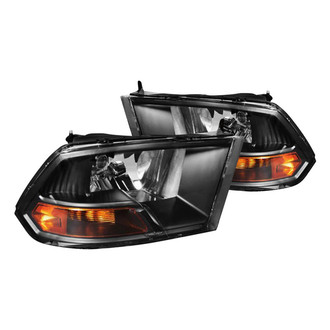 Oracle Lighting® - Black Crystal Headlights with White SMD LED Halos Preinstalled