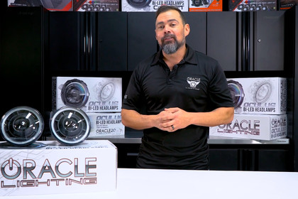 Oracle Lighting® - 7" Round Black Oculus™ Halo Projector Bi-LED Headlights, Installation