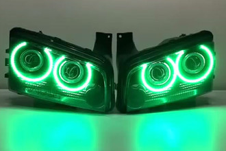 Dodge Charger Factory Headlights with Dual ColorSHIFT Halos