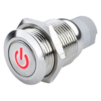 Oracle Lighting® - Flush Mount Power Symbol Red LED Switch