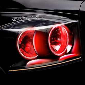 Oracle Lighting® - Chrome Crystal Headlights with ColorSHIFT-Simple SMD LED Square Ring Halos Preinstalled