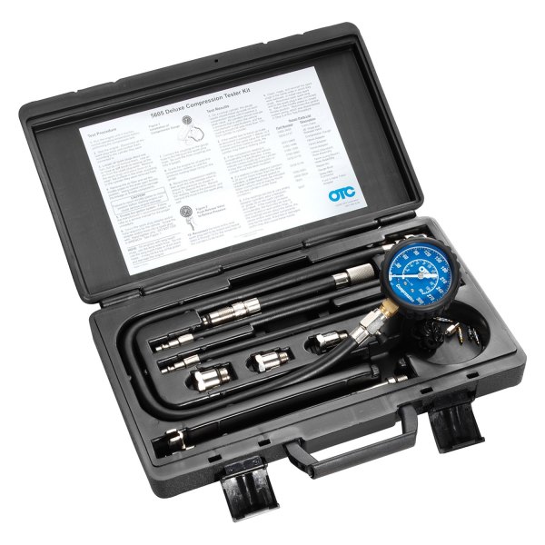 OTC® - 0 to 300 psi Analog Deluxe Petrol Compression Tester Set