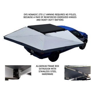 Overland® - Passenger Side Nomadic 270° LT Dark Gray Awning
