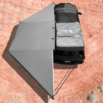 Overland® - 180° Nomadic Dark Gray Awning with Brackets