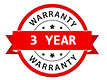 Backed by a three-year limited warranty