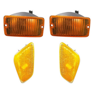 Pacific Best® - 4-Piece Kit (Driver and Passenger Side Turn Signal/Parking Lights, Driver and Passenger Side Marker Lights) (Standard Line)