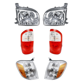 Pacific Best® - 6-Piece Kit (Driver and Passenger Side Headlights, Driver and Passenger Side Tail Lights, Driver and Passenger Side Turn Signal/Corner Lights) (Standard Line)