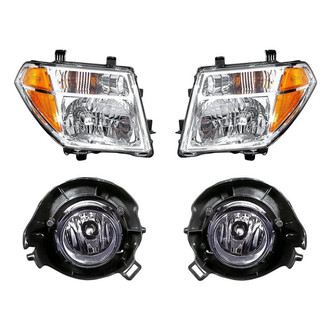 Pacific Best® - 4-Piece Kit (Driver and Passenger Side Headlights, Driver and Passenger Side Fog Lights) (Standard Line)